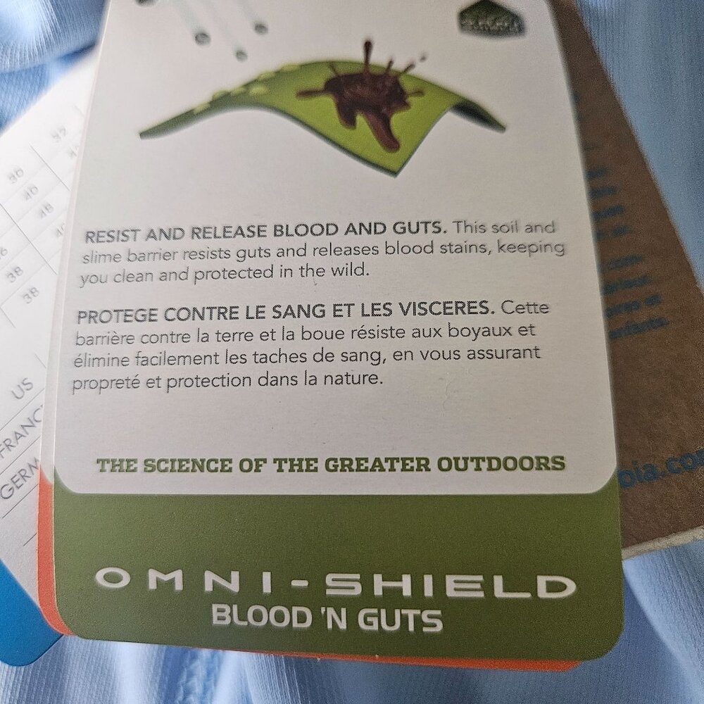 Columbia Mens Blood N Guts LS Tee Omni Shield Shade UPF 30 Light Blue Size M NEW - Picture 11 of 16